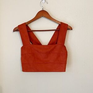Altar’d State rust/orange crop top size M
